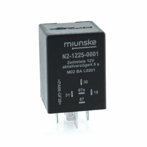 Switch-off Delayed Timer Relay 12V, NC 10A/NO 15A, 5sec, no dry contact, retriggerable