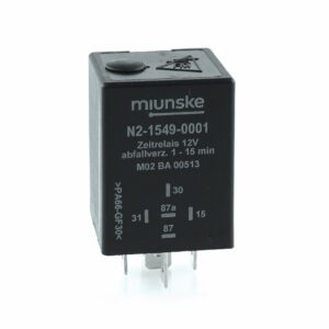 Switch-off Delayed Timer Relay 12V, NC 10A/NO 15A, 1...15min adjustable, no dry contact, retriggerable