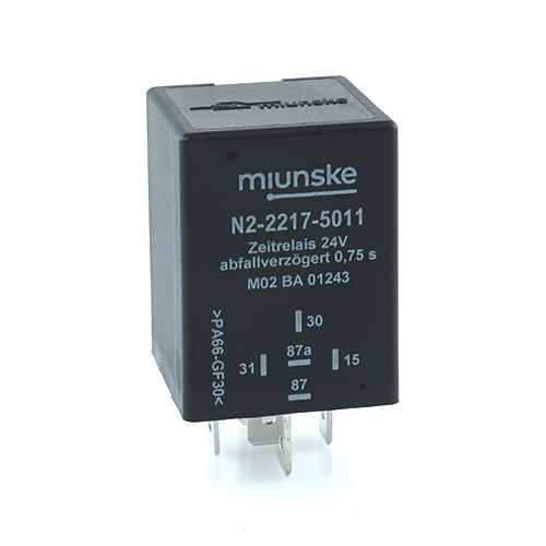 Switch-off Delayed Timer Relay 24V, NC 10A/NO 15A, 0.75sec, no dry contact, retriggerable
