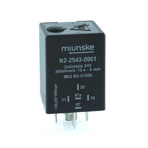 Switch-off Delayed Timer Relay 24V, 10s...5min adjustable, no dry contact, retriggerable