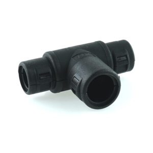 Hinged Conduit Joiner T-shape, NW 7.5-10-7.5, black