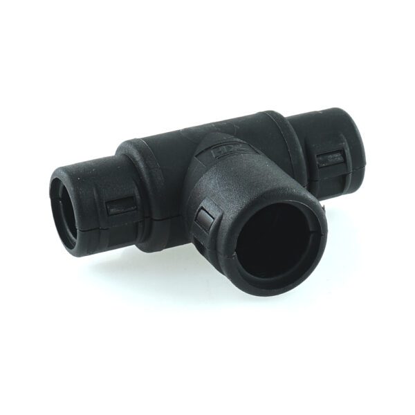 Hinged Conduit Joiner T-shape, NW 7.5-10-7.5, black