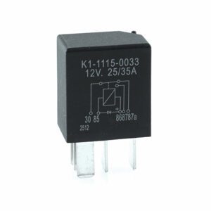 Micro Relay 12V, 25/35A, changeover contact, with diode, sealed