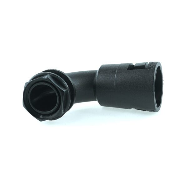 fitting 90°, with external fixed thread, NW17, M20, waterproof