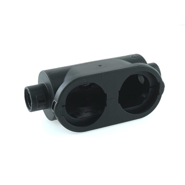 External Connector Interface, DEUTSCH DRC50, two half shells, 3way conduit fitting, 3x NW10