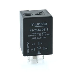 Switch-off Delayed Timer Relay 24V, 20s...5min, adjustable, dry contact, retriggerable