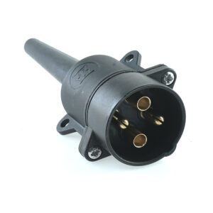 plug 4-pole, 6-24V, screw contact, bending protection grommet