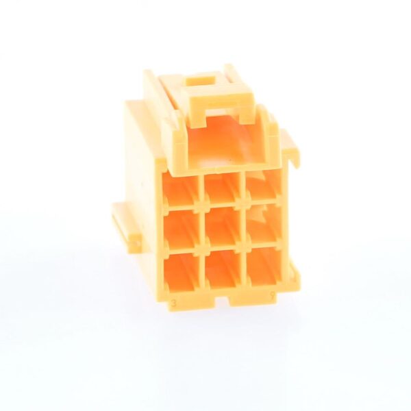 junior power timer housing, 9-pole (3x3), yellow