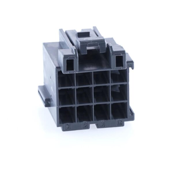 junior power timer housing, 12-pole (3x4), coding A, grey