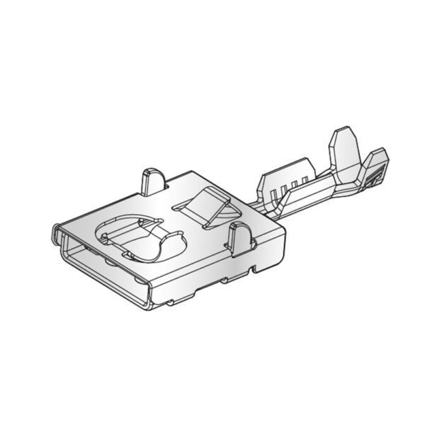 Blade Receptacle F630E, 6,3mm, 4-6mm², with latch