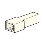 Connector, male holder 6.3mm, 1way