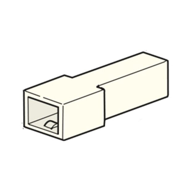 Connector, male holder 6.3mm, 1way