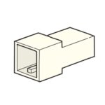Connector, male holder 6.3mm, 2way