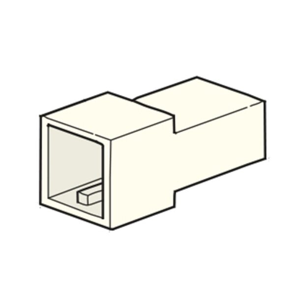 Connector, male holder 6.3mm, 2way