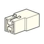 Connector, female holder 6.3mm, 2way