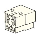Connector, female holder 6.3mm, 3way