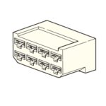 Connector, female holder 6.3mm, 8way