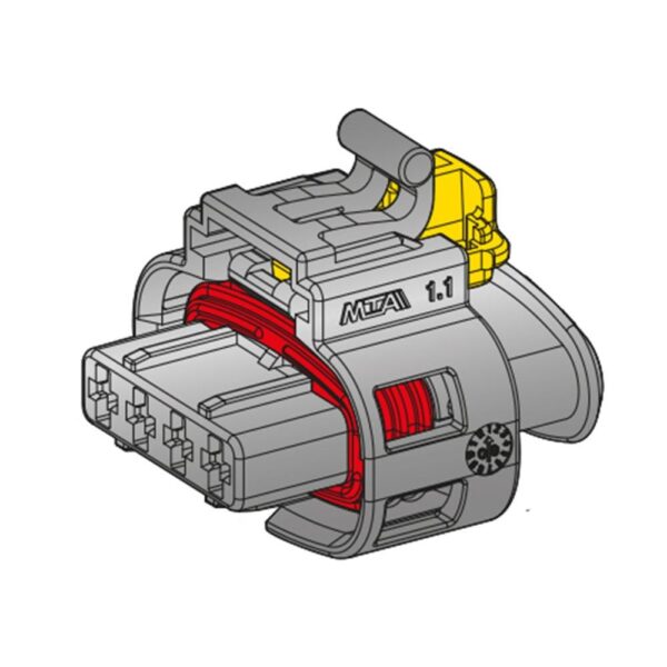 HP6 Connector, female holder, code I, 4way