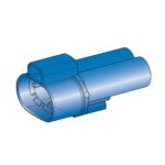 Power Connector, male holder, 2way, blue