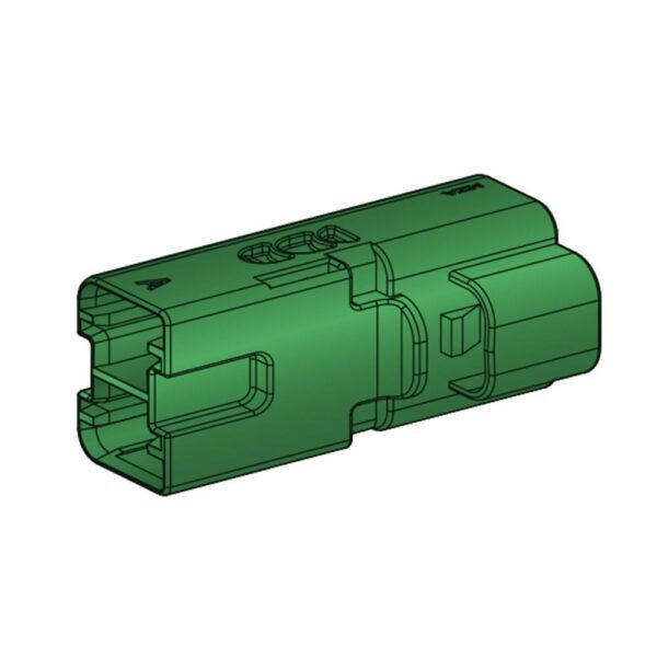 Power Connector, male holder polarized, 2way, green