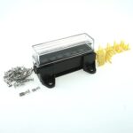 Micro Relay Box, for 7x Micro Relay, kit with holder, cover, secondarylocks & contacts