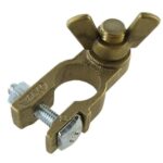 Battery Clamp “+”, cast brass, clamp screw for 50mm²