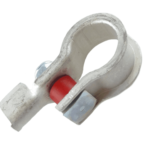 Battery Clamp "+", cast brass tin plated, crimp connection for 10-20mm²