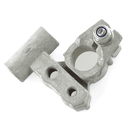 Battery Clamp "-", cast brass tin-plated, cable 50mm²; studs M6+M8