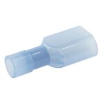 flat push-on receptacle 6.3mm, fully insulated, 1-2.5mm², blue transparent