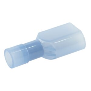 flat push-on receptacle 6.3mm, fully insulated, 1-2.5mm², blue transparent