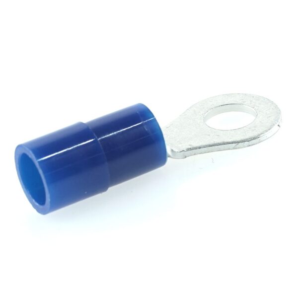ring cable lug, Ø 4.3mm, insulated shaft, 1-2.5mm², blue