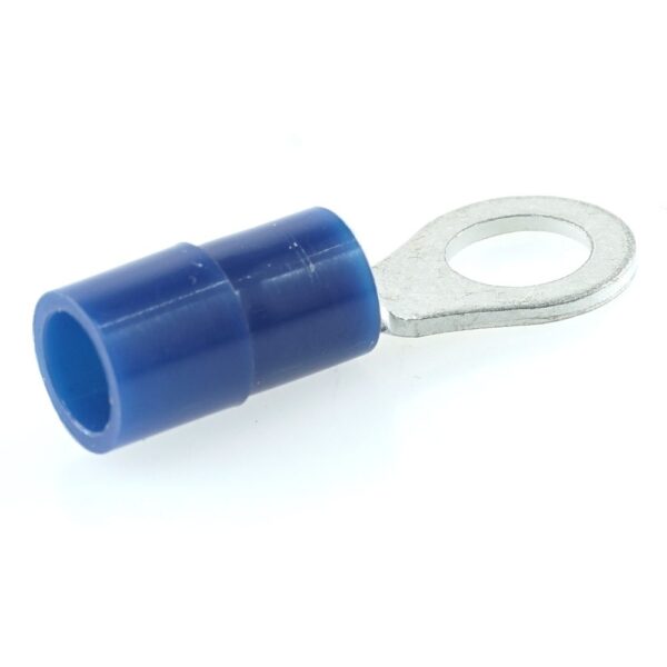 ring cable lug, Ø 5.3mm, insulated shaft, 1-2.5mm², blue