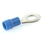 ring cable lug, Ø 6.4mm, insulated shaft, 1-2.5mm², blue