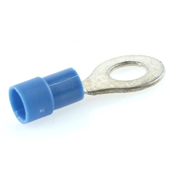 ring cable lug, Ø 6.4mm, insulated shaft, 1-2.5mm², blue