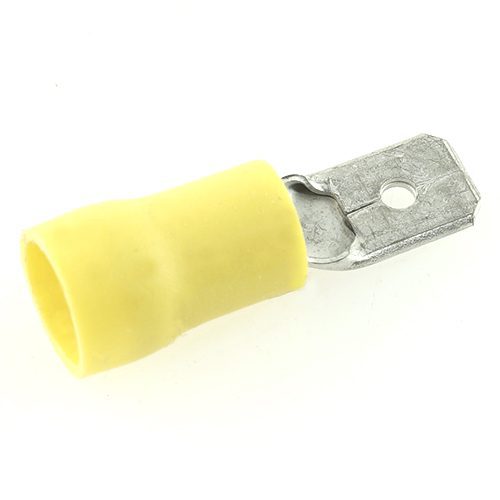 flat push-on blade 6.3mm, insulated shaft, 2.5-6mm², yellow