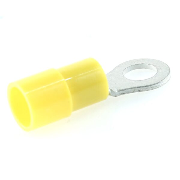 ring cable lug, Ø 5.3mm, insulated shaft, 2.5-6mm², yellow