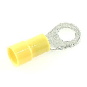 ring cable lug, Ø 6.4mm, insulated shaft, 2.5-6mm², yellow