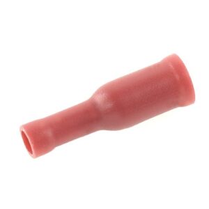 Round plug-in sleeve Ø 3.86mm, fully insulated, red,  0.25-1mm²