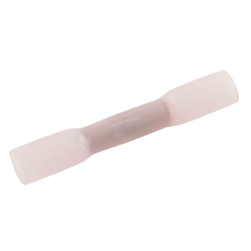 Butt connector, insulated, red, 0.75-1.25mm², heat-shrinkable