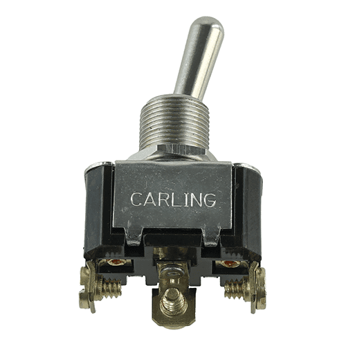 on-off-on Toggle Switch, 10A/250V, 15A/125V, single-pole, sealed