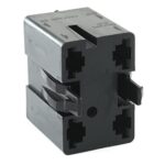 Socket housing for indicator light, black