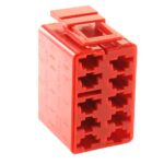 socket housing, 10-pin , red, for J1, J3, J4 and J5 circuits