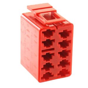 socket housing, 10-pin , red, for J1, J3, J4 and J5 circuits