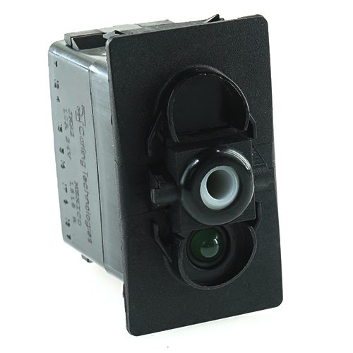 on-on-on double switch 24V/10A, LED 2 green, for Contura II,III,IV,V