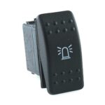 on-off Switch, 24V/15A, Contura II, without lamp/LED, symbol “rotary beacon”
