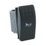off<on Momentary Switch, 24V/15A, Contura II, without lamp/LED , no lens, symbol “horn”, with panel seal