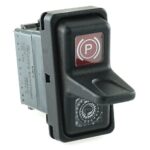 on-on switch 24V/15A, LED 1 red, LED 2 superbright green, 2x square lens red + clear, symbol parking brake, Contura XII