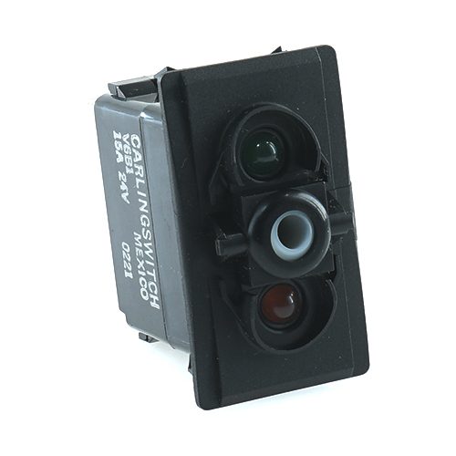 on-off-on Switch, 24V/15A, for Contura II,III,IV,V, LED 1 superbright green, LED 2 superbright red