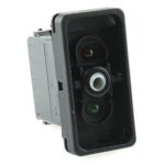 on-off-on double switch 24V/15A, LED 1 superbright green, LED 2 red