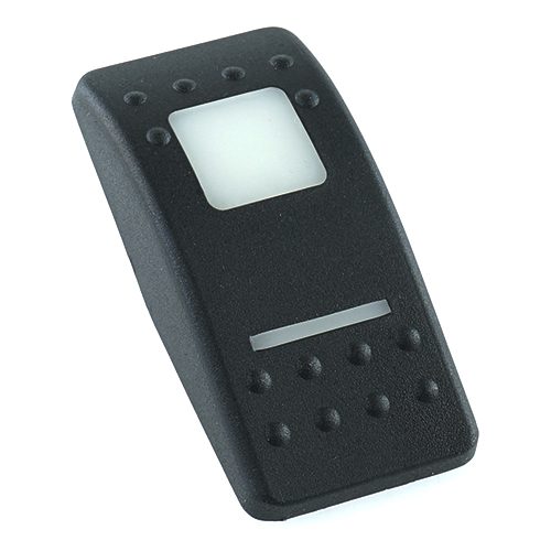 Actuator Contura II, black, square lens and bar lens white, without symbol